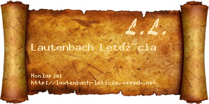 Lautenbach Letícia névjegykártya